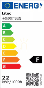 Aplică de perete cu LED Georgette, dimensiune medie – alamă lăcuită, Elstead small 9