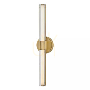 Aplică de perete cu LED Georgette, dimensiune medie – alamă lăcuită, Elstead small 0