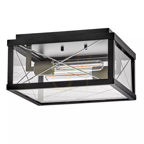 Verifica Lampa de tavan Monte Garden – 2 surse de lumină – Negru Elstead