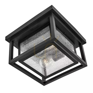 Plafonieră de exterior Republic, mică – 2 surse de lumină – negru Elstead small 1