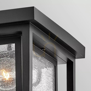 Plafonieră de exterior Republic, mică – 2 surse de lumină – negru Elstead small 6