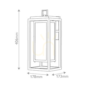 Felinar de perete exterior Republic, mediu – 1 sursă de lumină – negru Elstead small 5