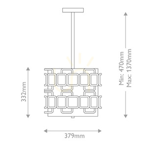 Lampa suspendată Sabina – 3 surse de lumină – Negru Elstead small 5
