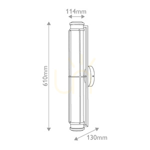 Aplică de perete LED Saylor, medie - negru mat Elstead small 8