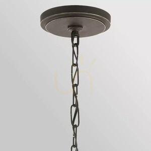 Lustră Aberdeen – 6 surse de lumină – efect de lemn gri patinat, bronz vechi Elstead small 4