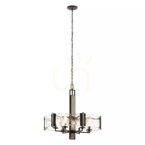 Lustră Aberdeen – 6 surse de lumină – efect de lemn gri patinat, bronz vechi Elstead small 0