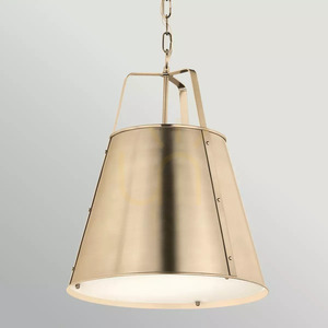 Lampă suspendată mare Etcher – 2 surse de lumină – bronz șampanie Elstead small 1