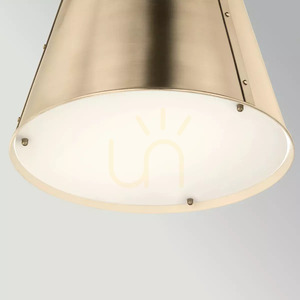 Lampă suspendată mare Etcher – 2 surse de lumină – bronz șampanie Elstead small 2