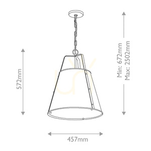 Lampă suspendată mare Etcher – 2 surse de lumină – bronz șampanie Elstead small 5
