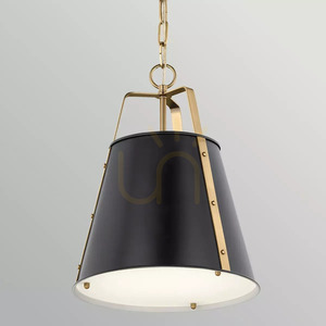 Lampă suspendată medie Etcher – 1 sursă de lumină – negru, bronz șampanie Elstead small 3