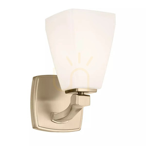 Aplică Marant – 1 sursă de lumină – bronz șampanie – abajur opal Elstead small 0