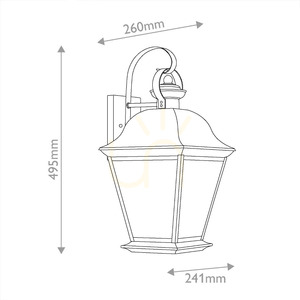 Aplică mare de perete Mount Vernon – 1 sursă de lumină – Olde Bronze Elstead small 5