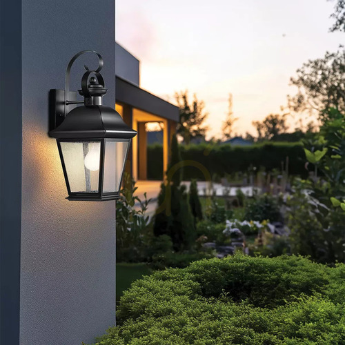 Verifica Aplică de perete Mount Vernon, model mediu – 1 sursă de lumină – Negru Elstead