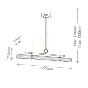 Lampă LED pentru insulă Riven – bronz șampanie Elstead small 6