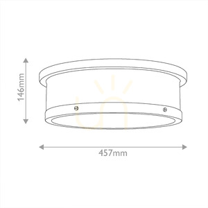 Plafonieră mare Serca - 3 surse de lumină - alamă naturală periată Elstead small 6