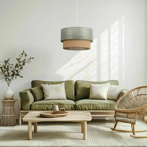 Lampă suspendată TK-Lighting DUO 10900 cu iută, verde-maro, 45 cm, 1×E27 small 3