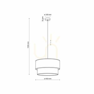Lampă suspendată TK-Lighting DUO 10900 cu iută, verde-maro, 45 cm, 1×E27 small 8