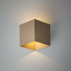 Aplică de perete LED Cube Beige IP54 small 1