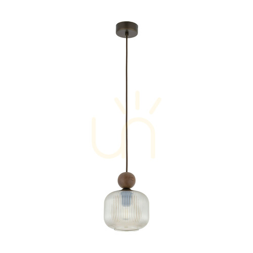 Verifica Lampa suspendată Ballo din lemn de nuc, 1 XE14
