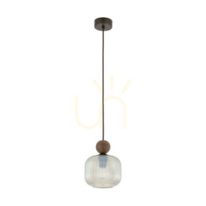 Pendul TK-Lighting BALLO ORZECH 11837, sticlă coniac, 1×E14 small 0