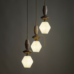Lampă suspendată TK-Lighting ZEN Sabia Fuso White 11862, 3×E14, bej și alb small 1