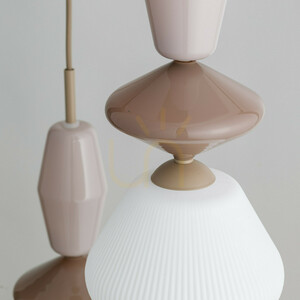 Lampă suspendată TK-Lighting ZEN Sabia Fuso White 11862, 3×E14, bej și alb small 2
