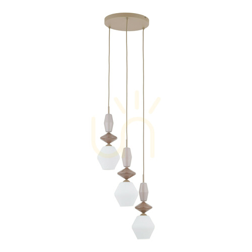 Verifica Lampa suspendată Zen Sabia Fuso White, 3 becuri Xe14, formă circulară