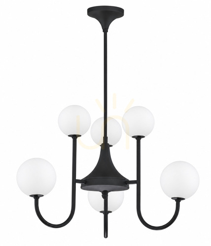 Verifica Candelabru Jupiter SELEN 1947 – negru, 6 × G9