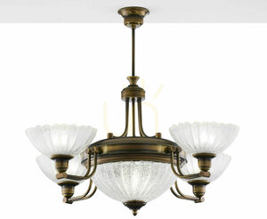 Candelabru Jupiter CARMEN 2131 – alamă antichizată, 5 × E27 small 1