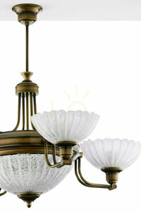 Candelabru Jupiter CARMEN 2131 – alamă antichizată, 5 × E27 small 6