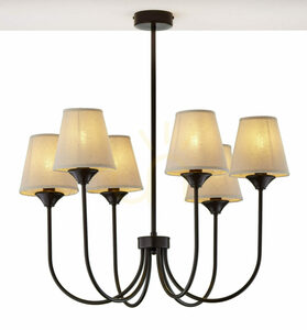 Candelabru Jupiter TILIA 2165 – maro închis, 6 × E14 small 1