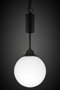 Pendul Jupiter NOLA 2171 negru cu glob alb din sticlă E27 small 3
