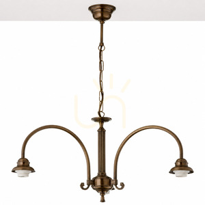 Lustră Jupiter ARES 2174 culoarea alamei, 3 abajururi albe E27 small 5