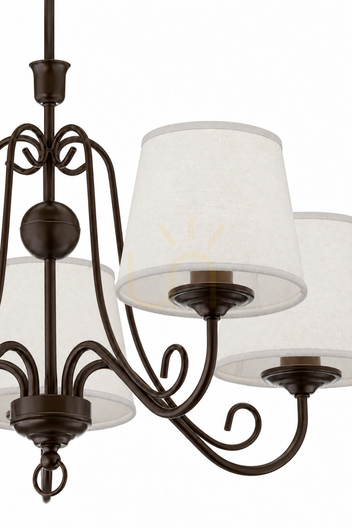 Afişa Candelabru Jupiter ARKADA 2187, negru cu abajururi albe, 5 × E27 Candelabru Jupiter ARKADA 2187, negru cu abajururi albe, 5 × E27