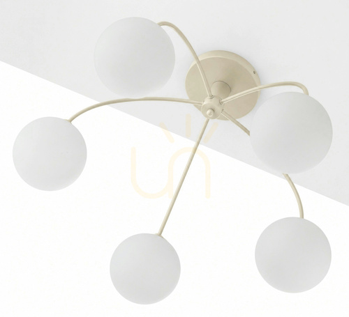 Verifica Candelabru Jupiter NOLA 2192, culoarea nisipului, 5 × E27