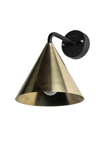 Aplică de exterior NORLYS Sigrid 235BR E27, alamă, cu bec LED și senzor small 0