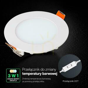 Panou LED încastrat V-TAC PRO VT-1207CCT rotund 170 mm 12 W 1150 lm 3000K/4000K/6500K alb small 2