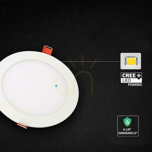 Verifica V-TAC PRO SLIM 18W LED cu cip CREE, spot încastrat, rotund, 225x12 mm, CCT VT-1807CCT, 1650 lm, garanție de 6 ani