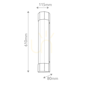 Aplică mare cu LED Facet 61 cm - alamă clasică Quintiesse small 7