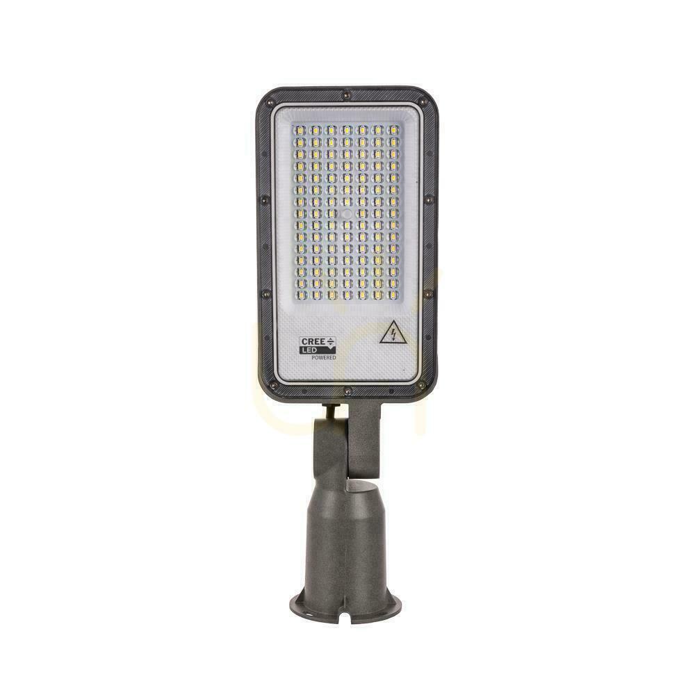 Vedere Lampă stradală cu LED V-TAC cu cip CREE, cu funcție de reglare a intensității luminoase, 50 W, VT-55ST, 6500 K, 4700 lm, garanție de 6 ani Lampă stradală cu LED V-TAC cu cip CREE, cu funcție de reglare a intensității luminoase, 50 W, VT-55ST, 6500 K, 4700 lm, garanție de 6 ani