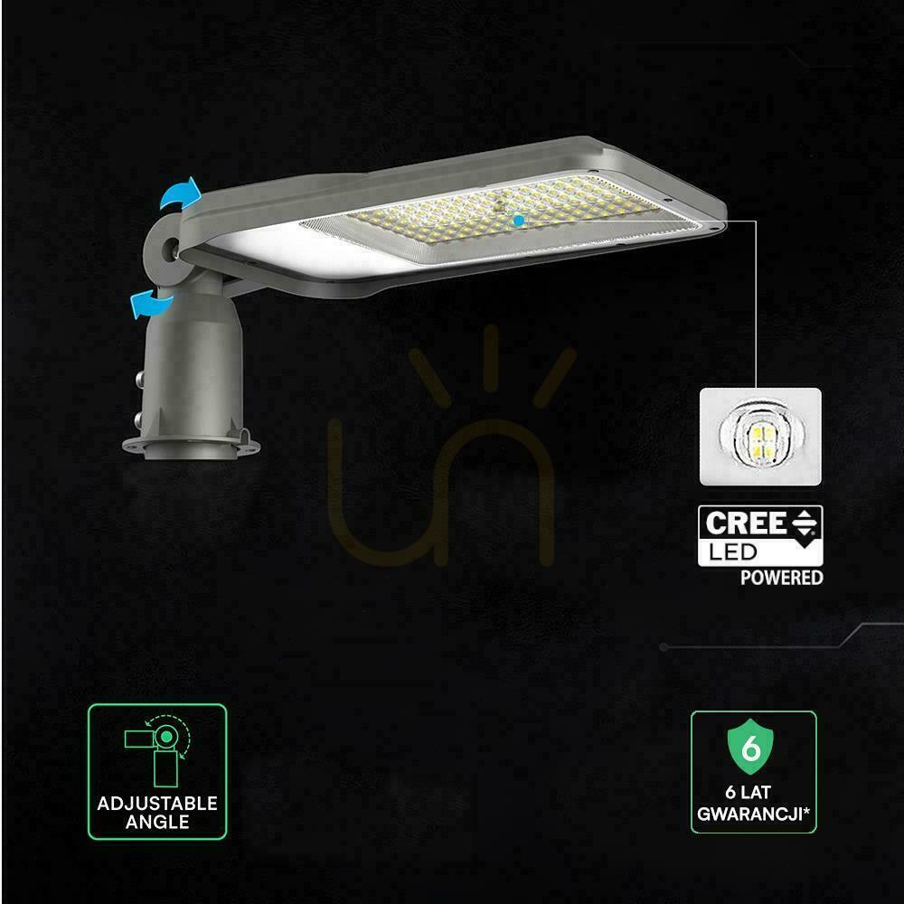 Verifica Lampă stradală cu LED V-TAC cu cip CREE, cu funcție de reglare a intensității luminoase, 50 W, VT-55ST, 6500 K, 4700 lm, garanție de 6 ani Lampă stradală cu LED V-TAC cu cip CREE, cu funcție de reglare a intensității luminoase, 50 W, VT-55ST, 6500 K, 4700 lm, garanție de 6 ani