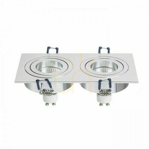 Verifica Spot încastrat PASADENA GU10 SQ II 2xGU10 aluminiu periat 230 V