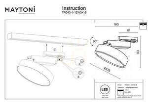 Spot pe șină Maytoni ZON TR043-1-12W3K-B negru LED 12 W 3000 K small 5