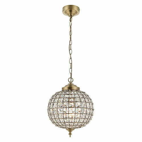 Verifica Lampă suspendată Endon Tanaro alamă transparentă E27 30 cm