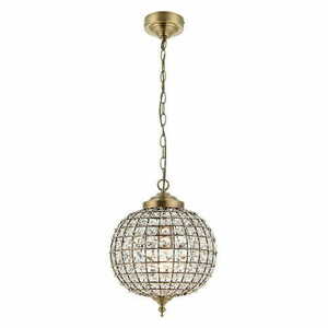 Lampă suspendată Endon Tanaro alamă transparentă E27 30 cm small 0