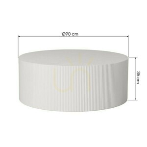 Măsuță de cafea RYU, 90 cm, gri-bej, cu caneluri, de la Nova Nook small 6