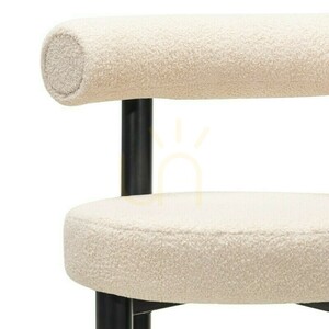 Set de 2 scaune de bar PERER, de culoare bej cu picioare negre, confecționate din țesătură bouclé; cantitate minimă de comandă – 2 bucăți, Nova Nook small 3