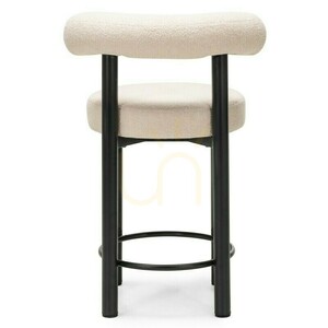 Set de 2 scaune de bar PERER, de culoare bej cu picioare negre, confecționate din țesătură bouclé; cantitate minimă de comandă – 2 bucăți, Nova Nook small 7