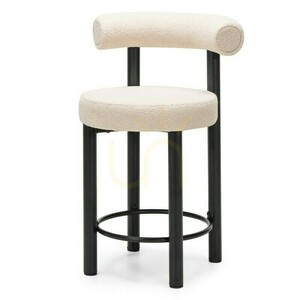 Set de 2 scaune de bar PERER, de culoare bej cu picioare negre, confecționate din țesătură bouclé; cantitate minimă de comandă – 2 bucăți, Nova Nook small 0