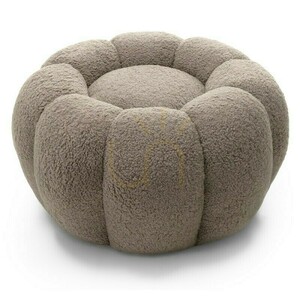 Otomană PERLE, culoare cappuccino, țesătură bouclé, forme rotunjite, de la Nova Nook small 0